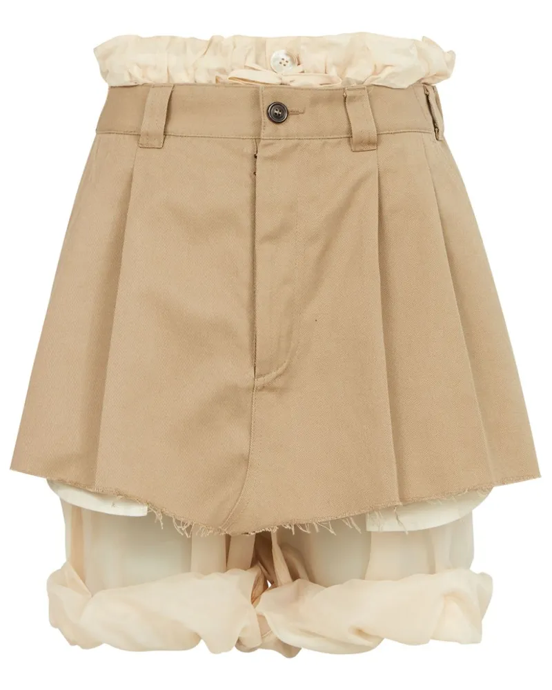 Maison Margiela Shorts im Layering-Look - Schwarz Schwarz
