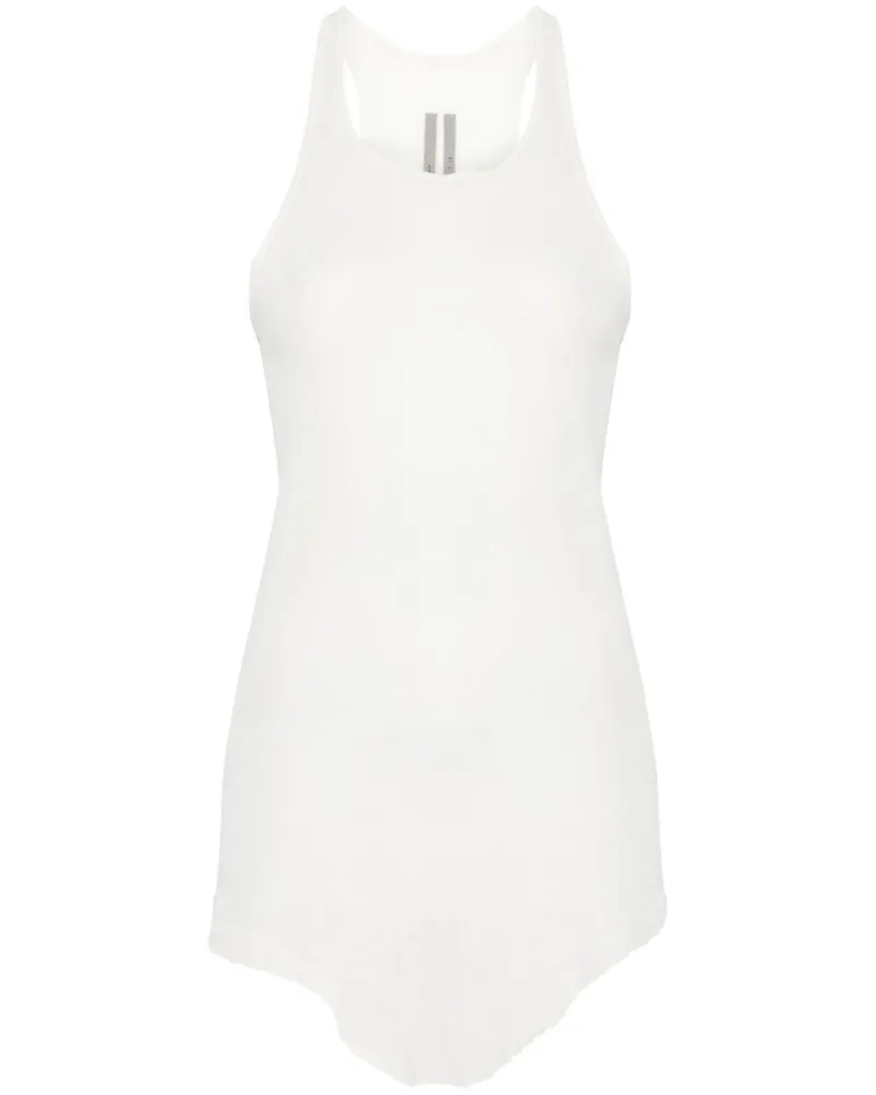 Rick Owens Fein geripptes Tanktop - Weiß Weiß