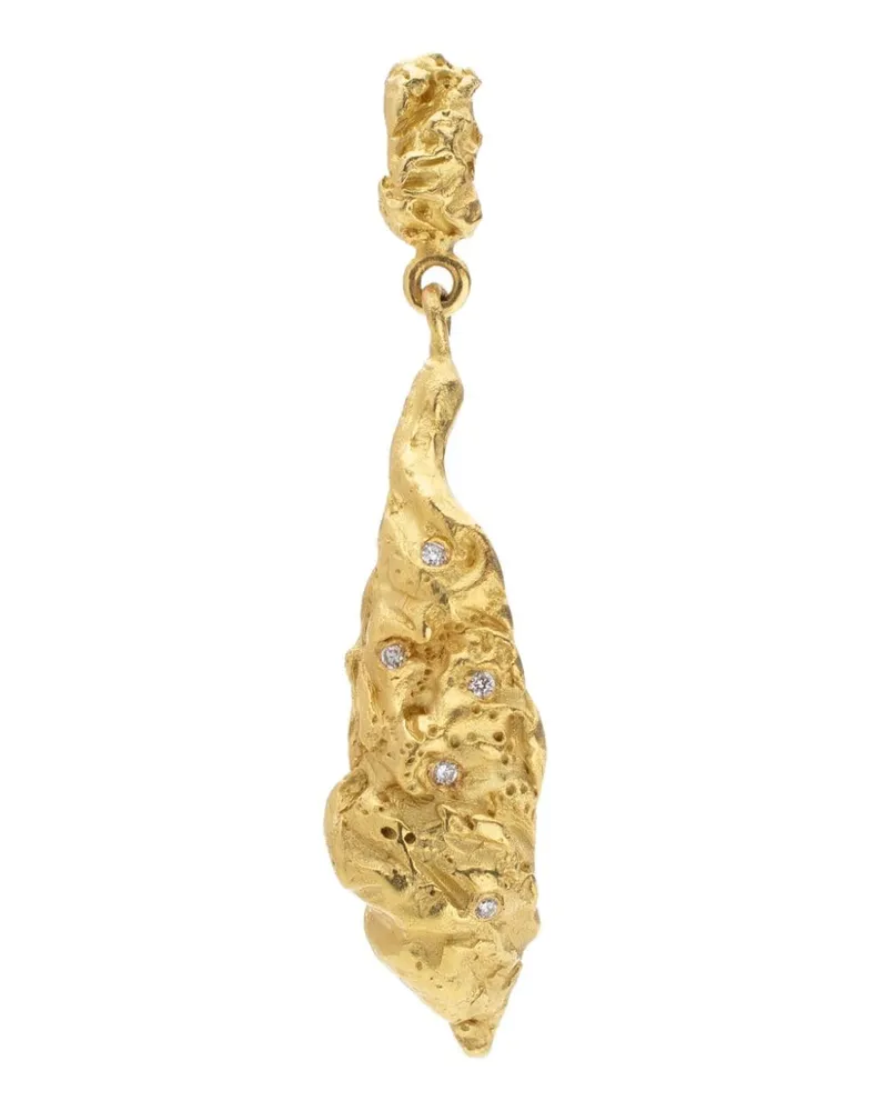 ELHANATI 18kt Rock Gelbgoldohrring mit Diamant Gold