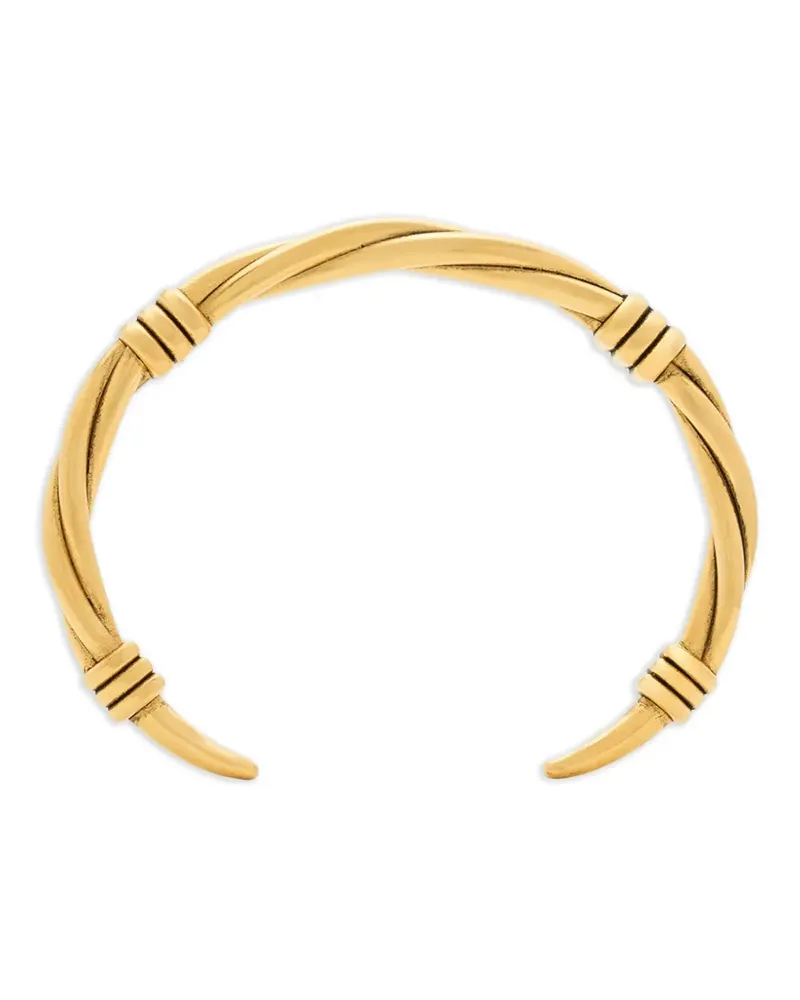 Saint Laurent twisted-wire cuff bracelet - Gold Gold