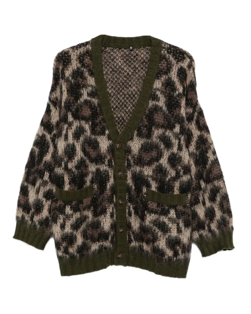 R13 Cardigan mit Leopardenmuster - Braun Braun