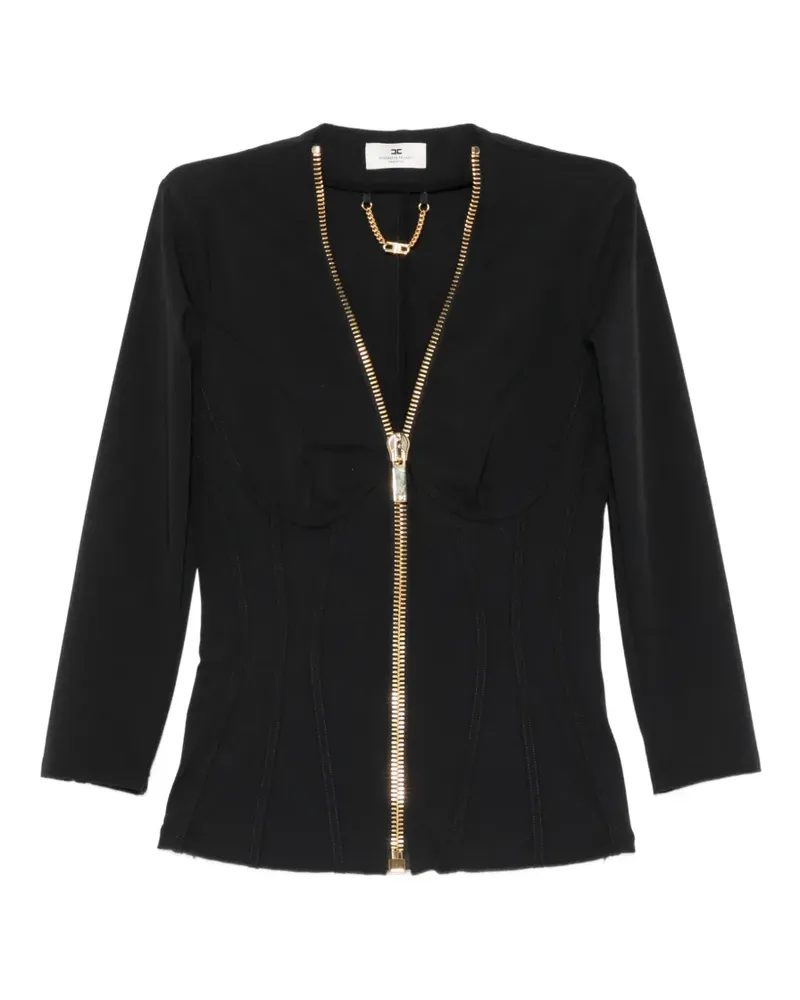 Elisabetta Franchi Jacke mit Reißverschluss - Schwarz Schwarz
