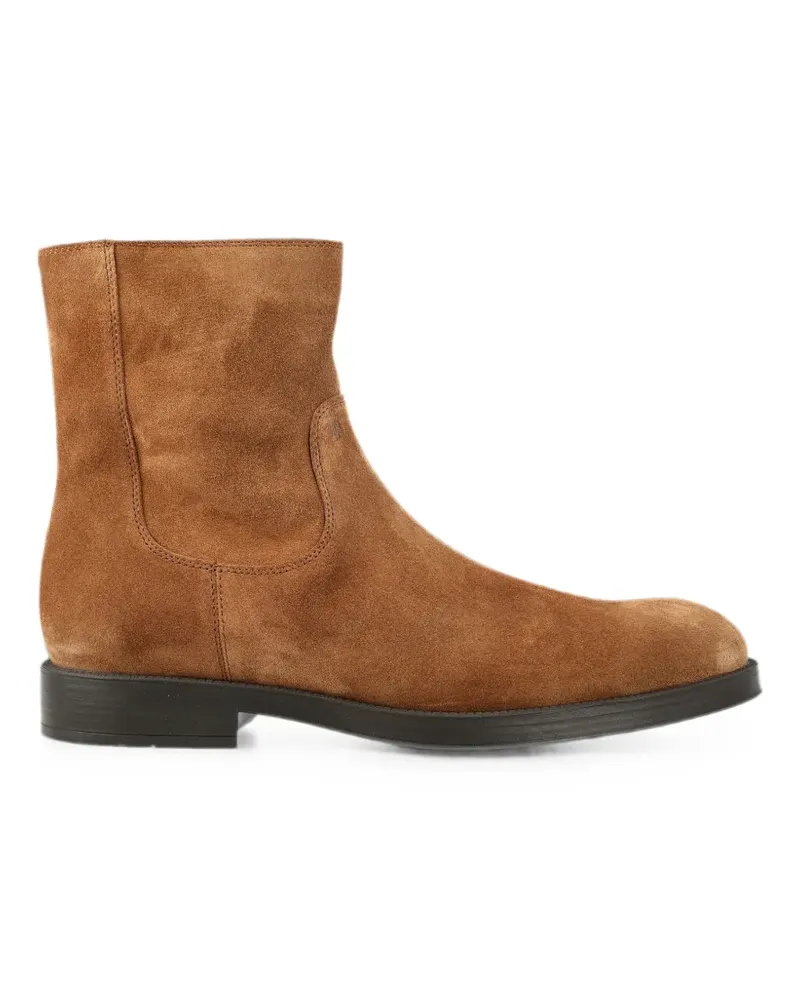 TOD'S suede side-zip ankle boots - Braun Braun