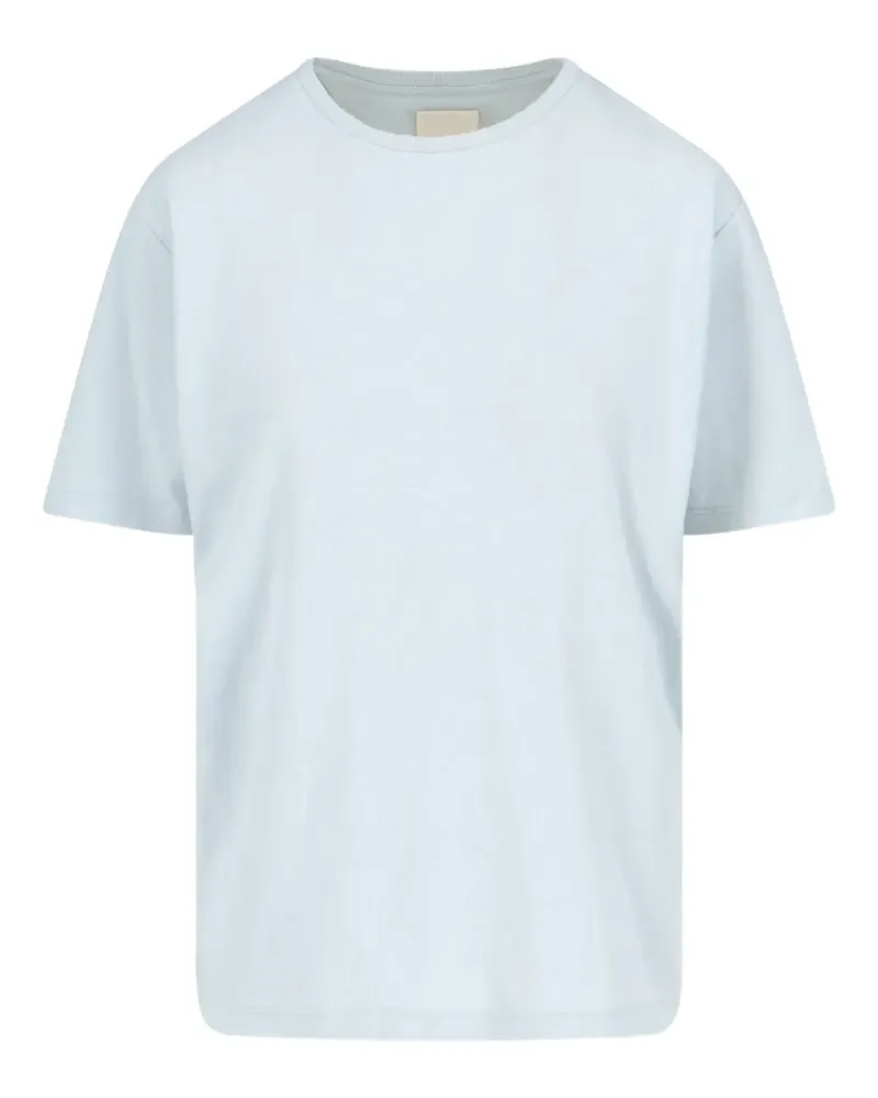 KHAITE Mae T-Shirt mit Logo-Applikation - Blau Blau
