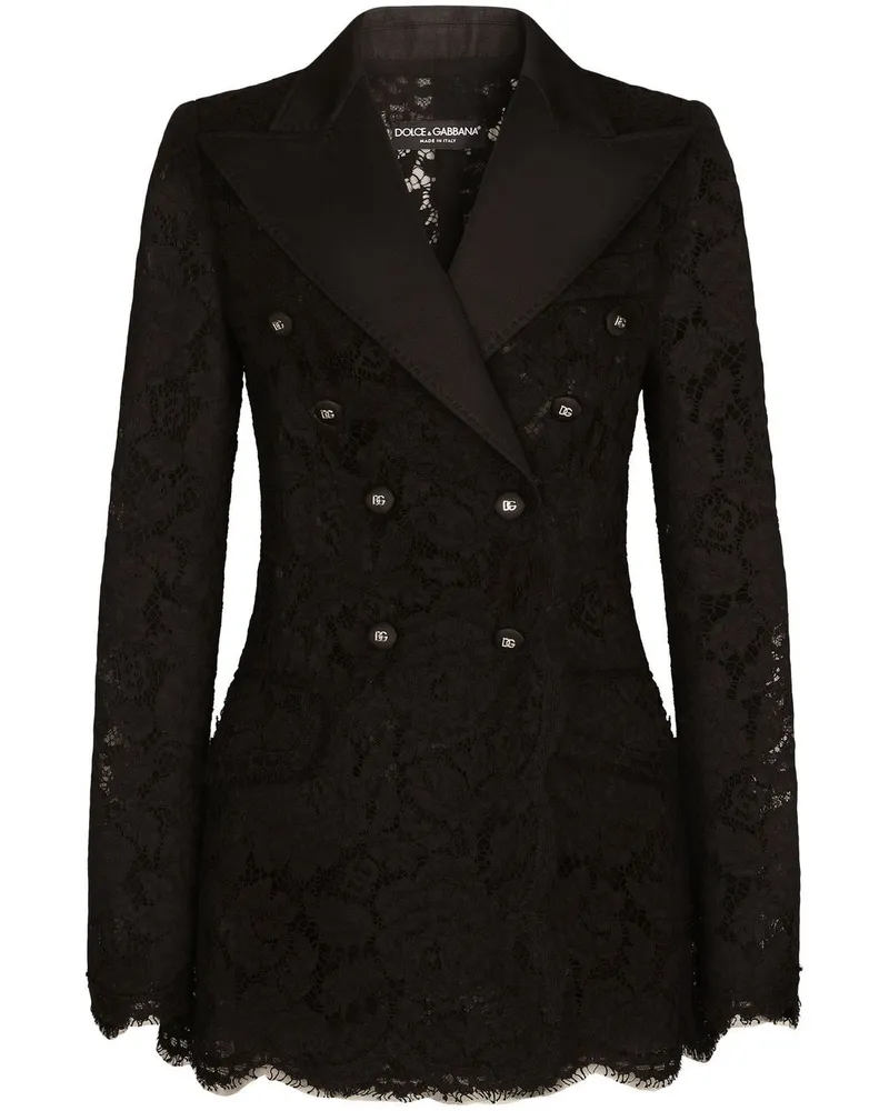Dolce & Gabbana Doppelreihiger Turlington Blazer - Schwarz Schwarz