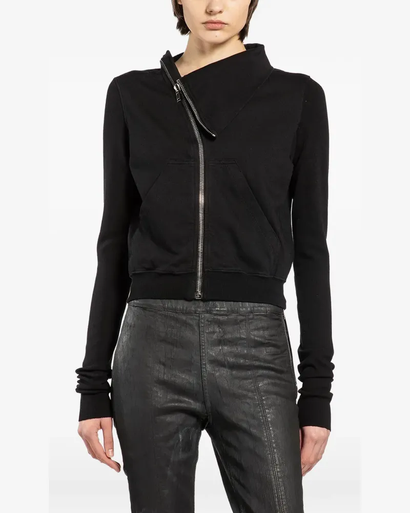 DRKSHDW by Rick Owens asymmetric zip mountain sweater - Schwarz Schwarz