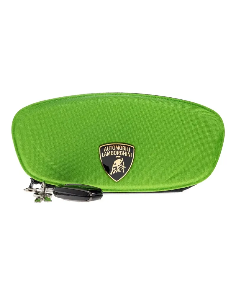Balenciaga x Lamborghini Clutch mit Logo-Applikation - Grün Grün