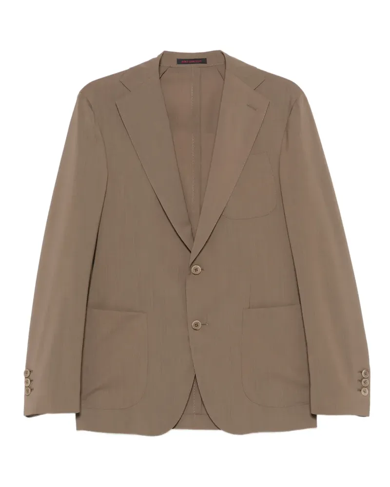 The Gigi button single-breasted blazer - Nude Nude