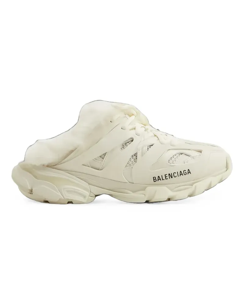 Balenciaga Pantoletten mit Pelz - Schwarz Schwarz