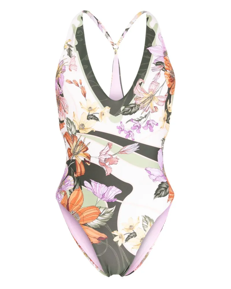 AGUA BENDITA Aloe Badeanzug mit Blumen-Print - Mehrfarbig Mehrfarbig