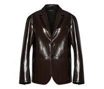 Blazer aus Kunstleder - Braun
