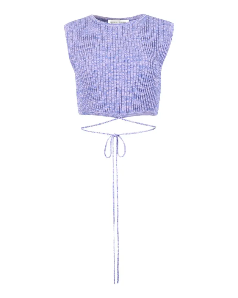 Christopher Esber sleeveless knitted crop top - Violett Violett