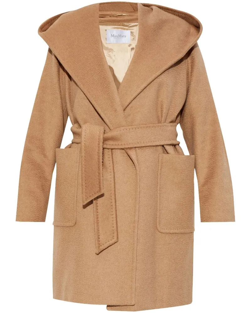Max Mara Mantel mit Gürtel - Nude Nude