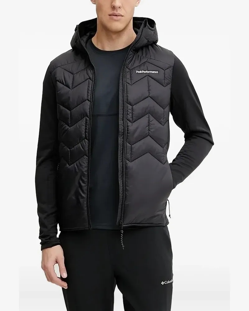 Peak Performance Gesteppte Kapuzenjacke - Schwarz Schwarz