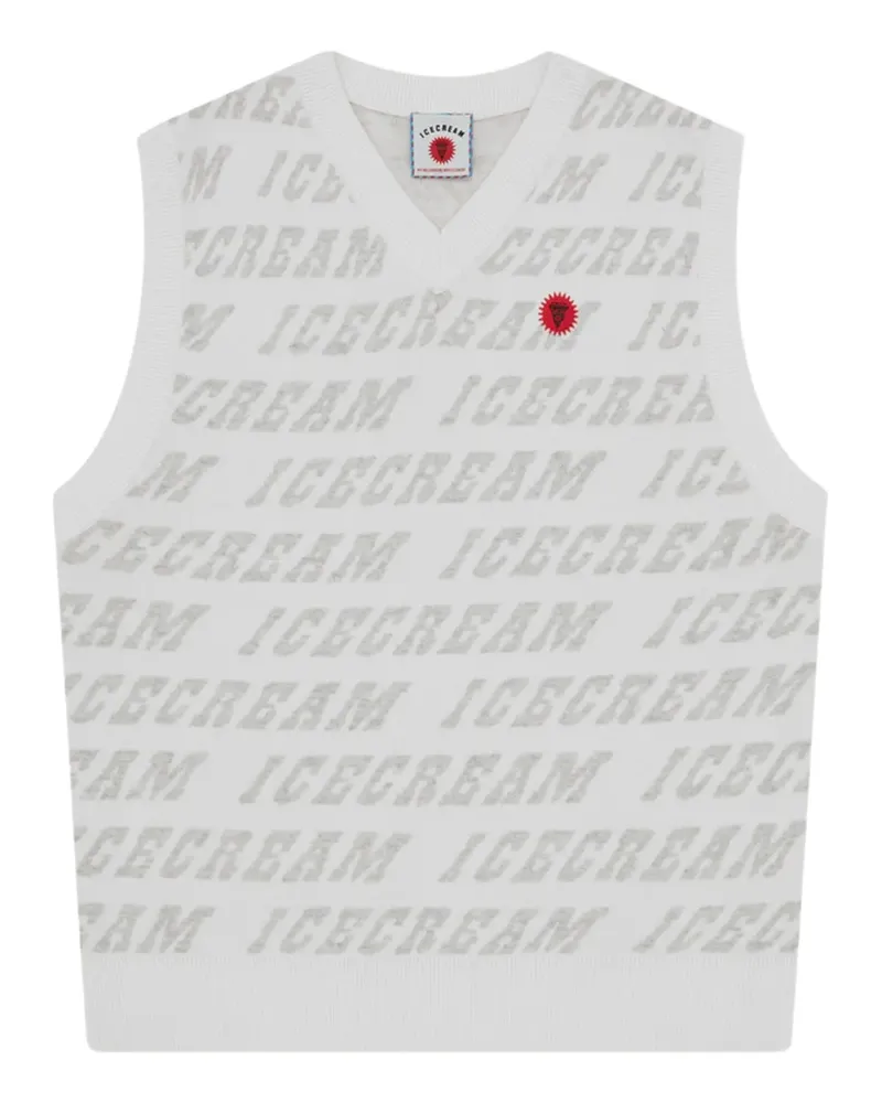 ICECREAM Pullunder mit Logo-Muster - Grau Grau