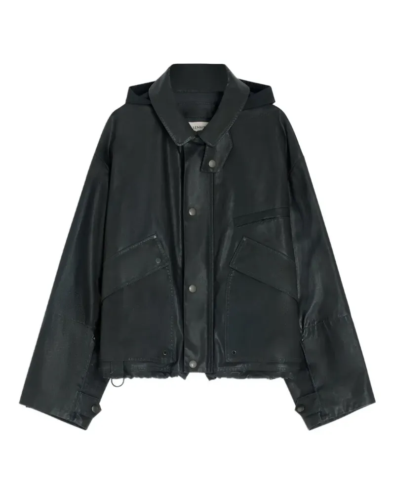 Christophe Lemaire Jacke mit verdeckter Kapuze - Schwarz Schwarz