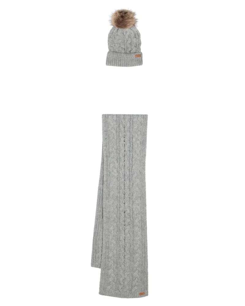 Barbour Gestrickter Schal - Grau Grau