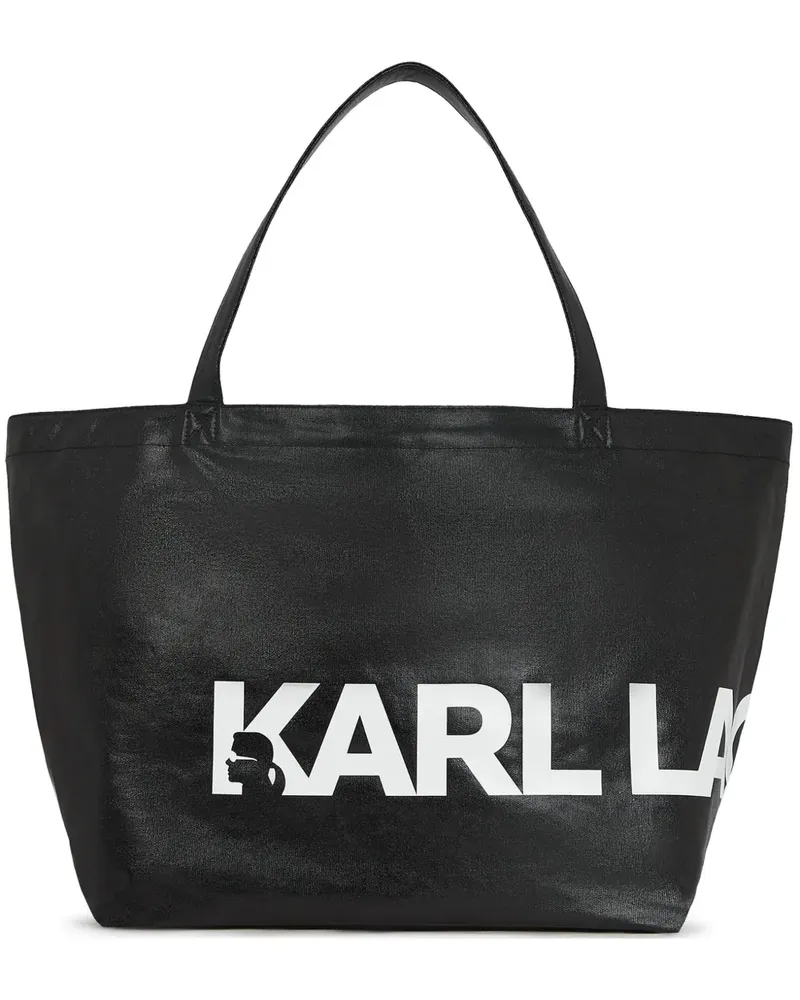 Karl Lagerfeld Shopper mit Logo-Print - Schwarz Schwarz