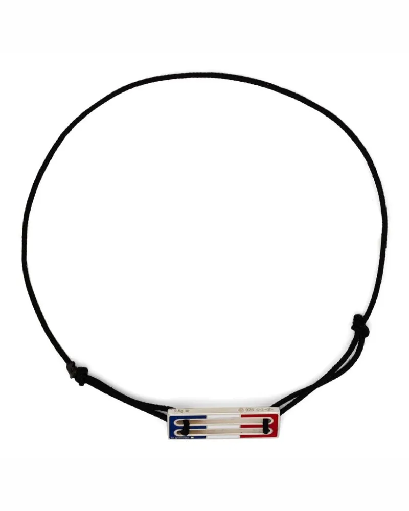 Le Gramme Lackiertes dreifarbiges Kordelarmband 2,5g - Blau Blau