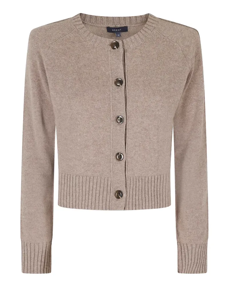 Soeur Virginia Cardigan mit rundem Ausschnitt - Nude Nude