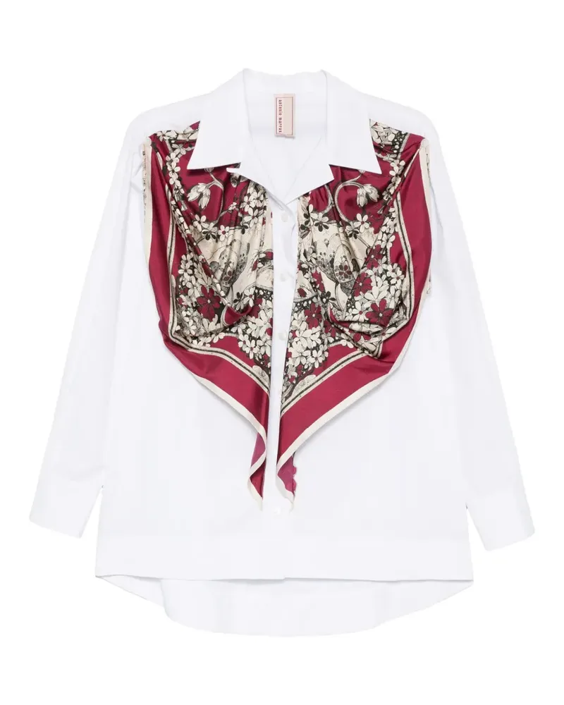 Antonio Marras Drapierte Bluse mit Print - Weiß Weiß