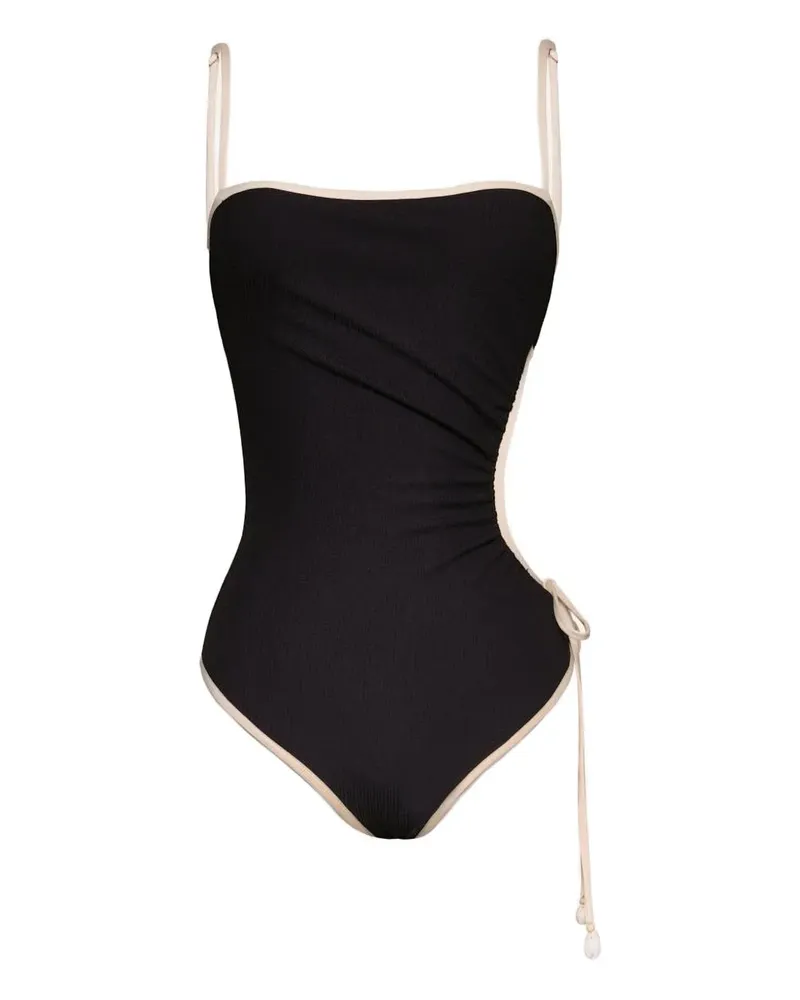 Johanna Ortiz Primordial Femininity cut-out tie swimsuit - Schwarz Schwarz