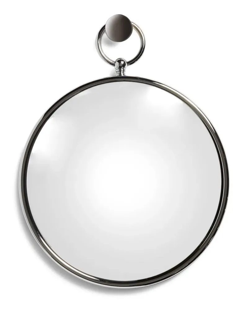 Fornasetti Runder Magic Spiegel mit Chromrahmen - Weiß Weiß