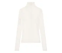 Spitzentop mit Rollkragen - Weiß