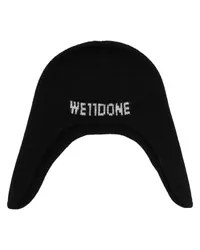 WE 11 DONE Beanie mit Intarsien-Logo Schwarz