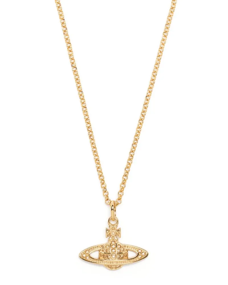 Vivienne Westwood Halskette mit Orb-Kristallanhänger Gold