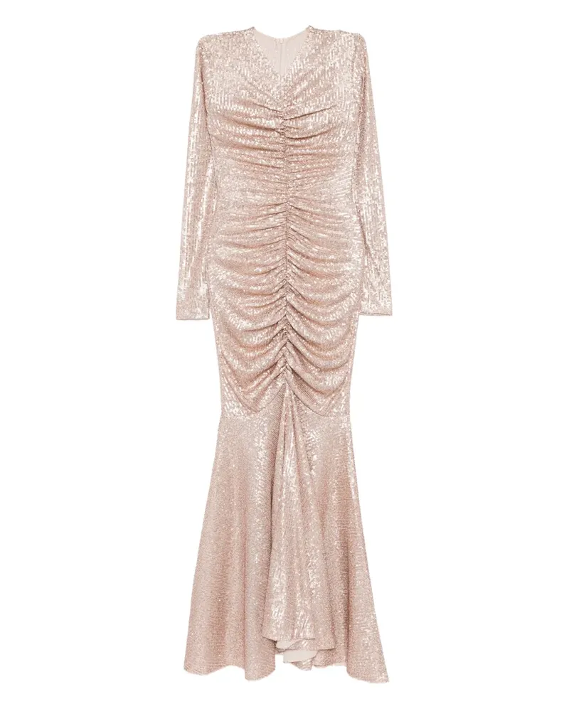 Norma Kamali Gerafftes Abendkleid - Braun Braun