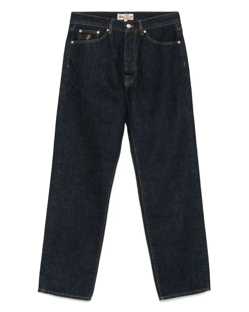 Stüssy Jeans mit Logo-Patch - Blau Blau