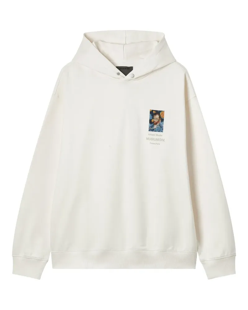 Musium Div. pixel-print hoodie - Weiß Weiß