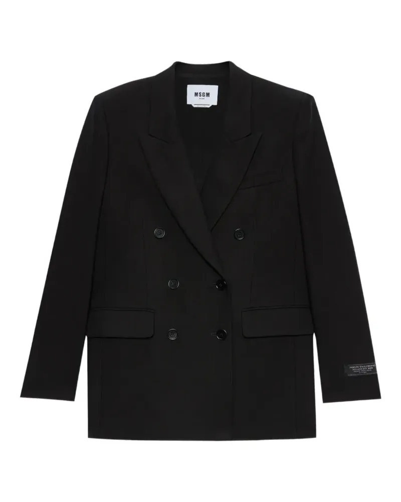 MSGM Doppelreihiges Sakko - Schwarz Schwarz