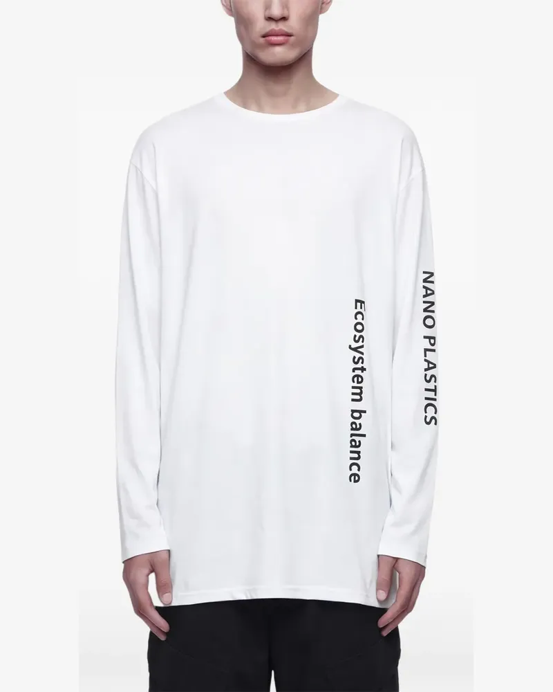 Yohji Yamamoto long-sleeve T-shirt - Weiß Weiß