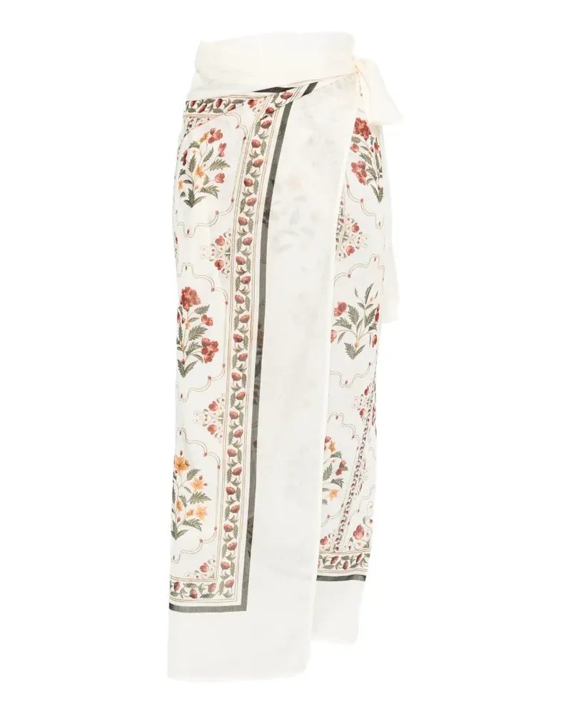 AGUA BENDITA Lavanda Andes floral-print pareo - Nude Nude