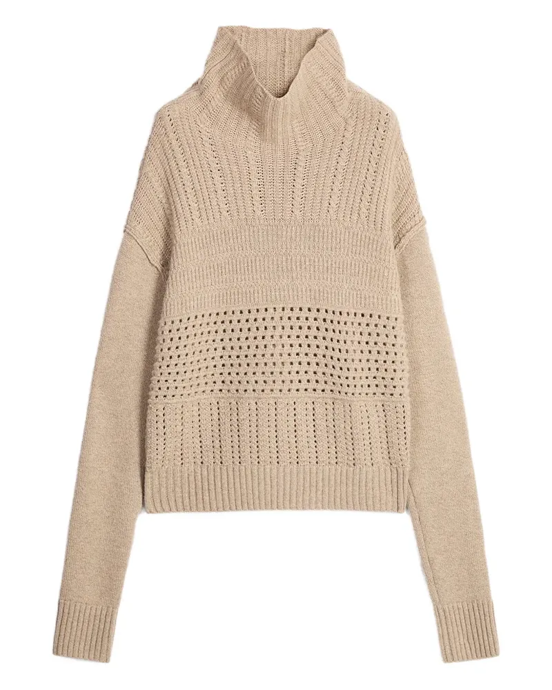 Ports 1961 Pullover mit Zopfmuster - Nude Nude