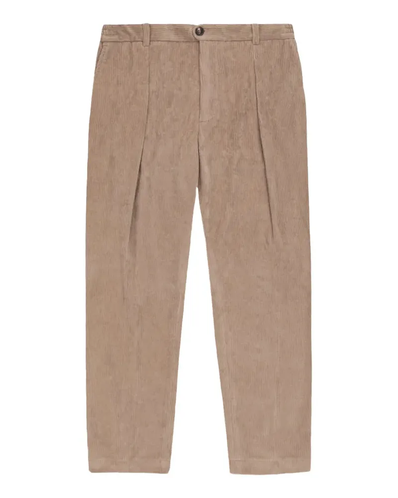 CIRCOLO 1901 pleated corduroy straight-leg trousers - Nude Nude