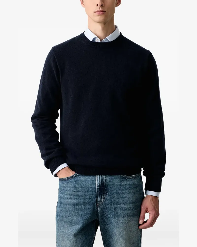 Lindbergh Pullover mit geripptem Besatz - Blau Blau