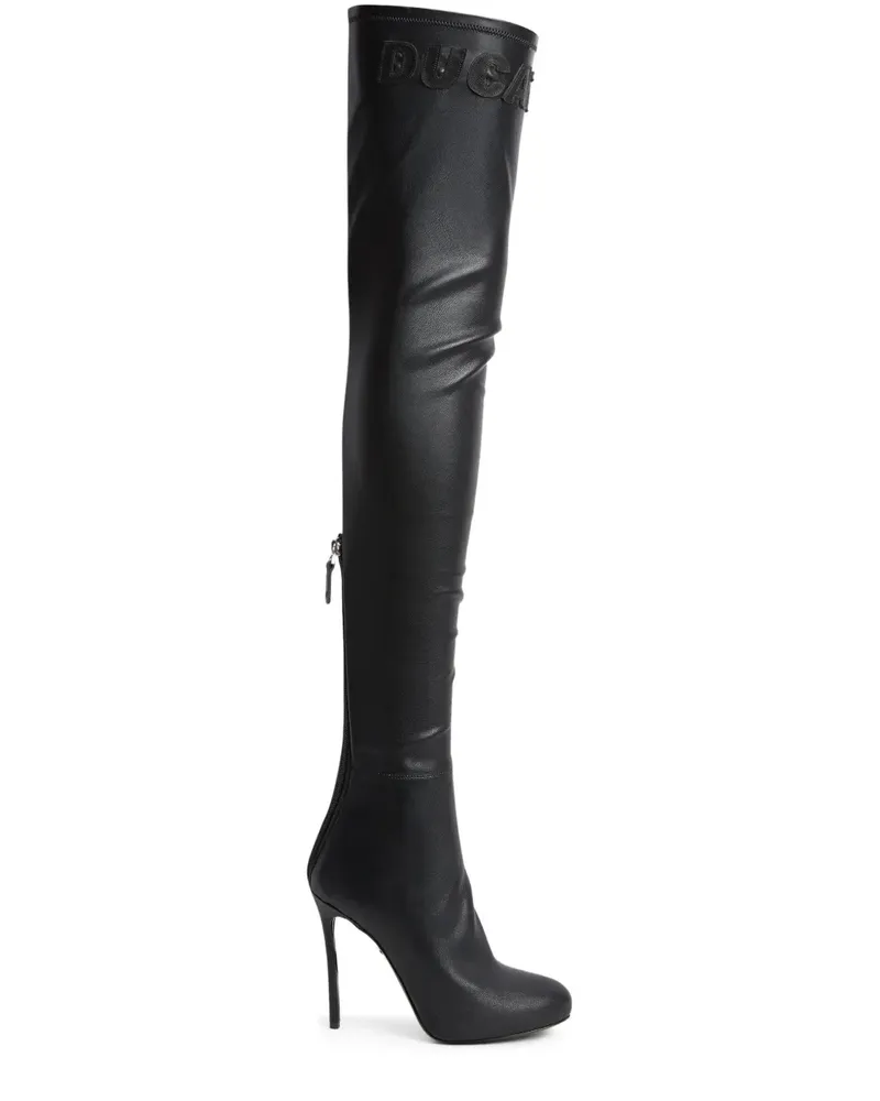 Dsquared2 x Ducati Overknee-Stiefel - Schwarz Schwarz