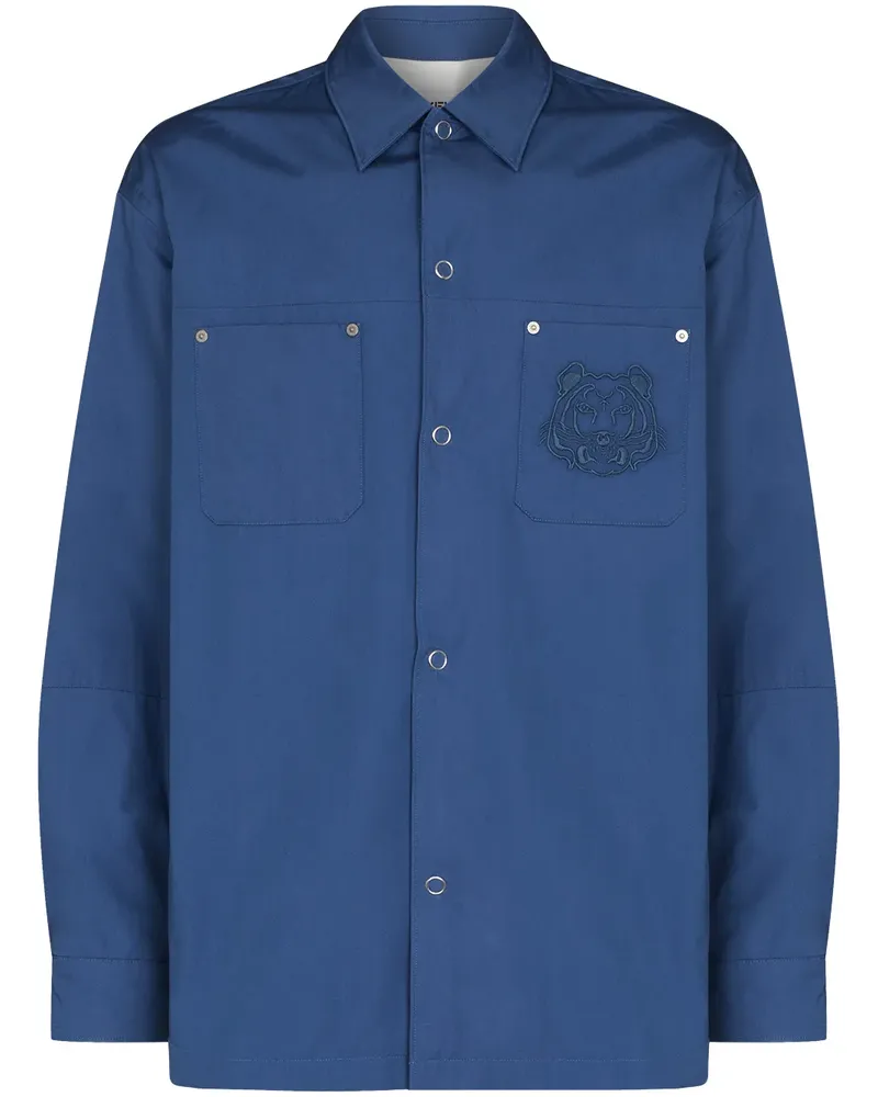 Kenzo Tiger Crest Hemd - Blau Blau