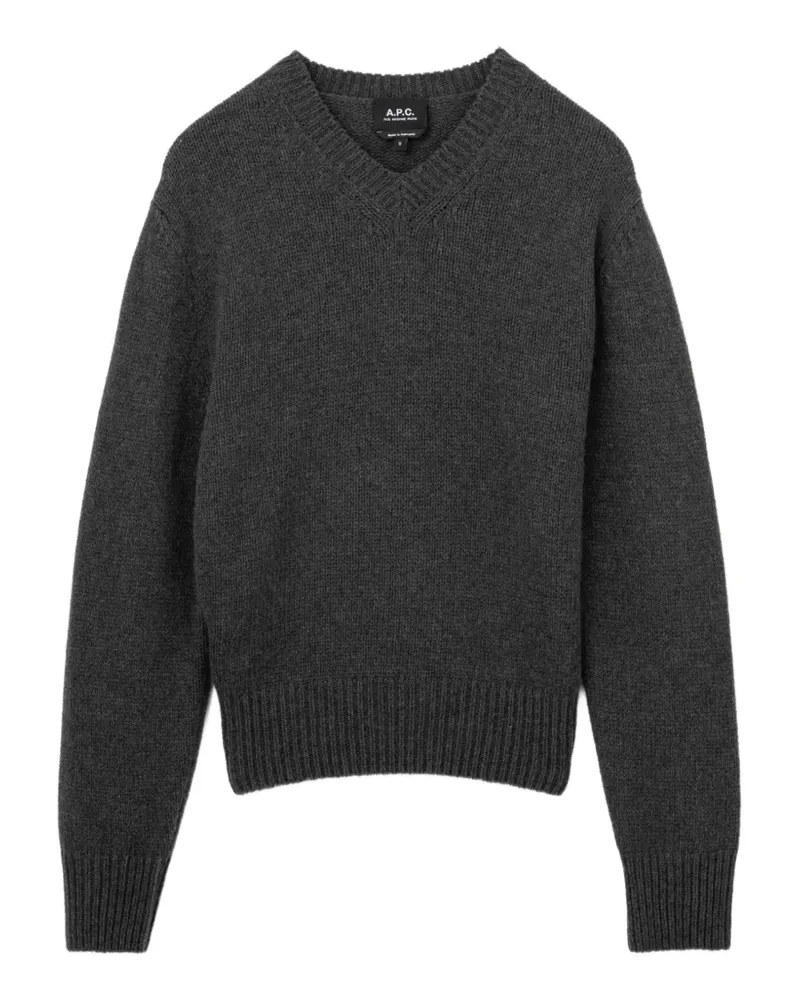 A.P.C. Pullover mit gerippten Details - Grau Grau