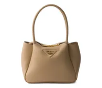 Handtasche mit Logo - Nude