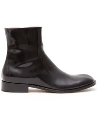 Maison Margiela Stiefel aus gebürstetem Leder Schwarz