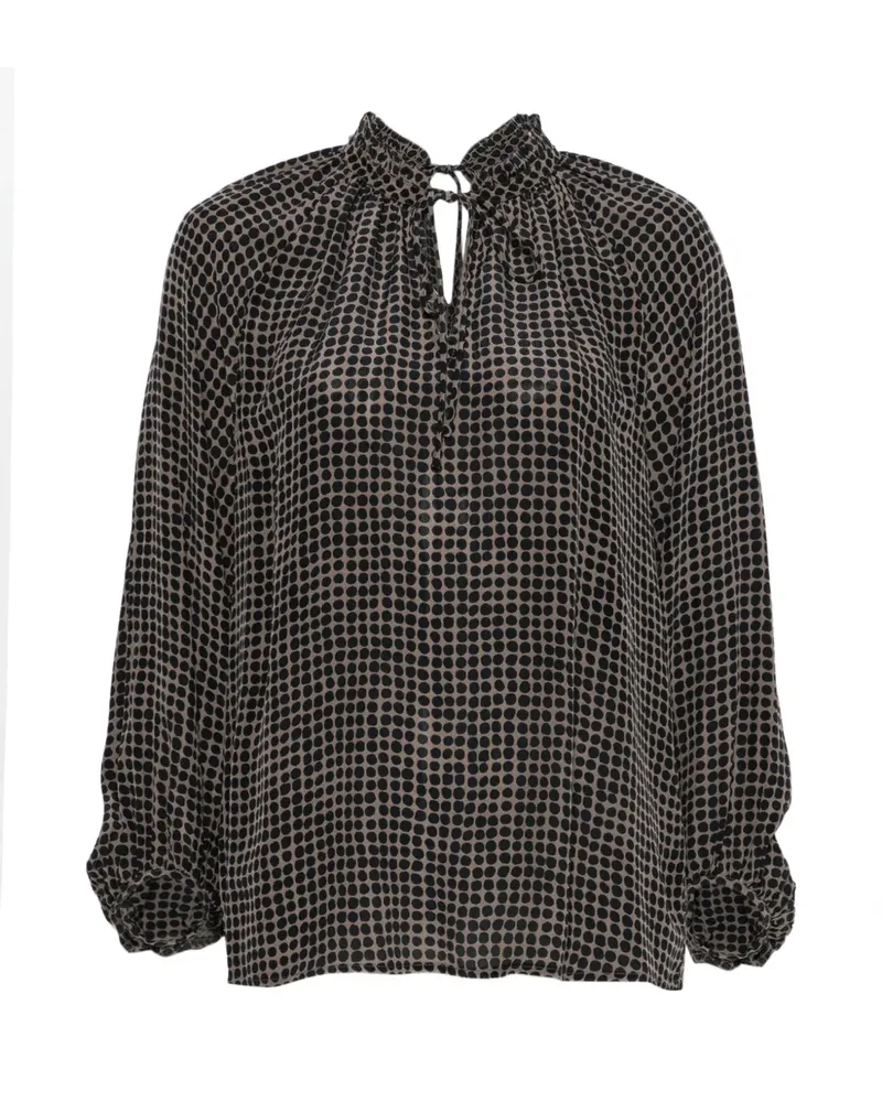 Marc O'Polo polka-dot tie-neck blouse - Nude Nude