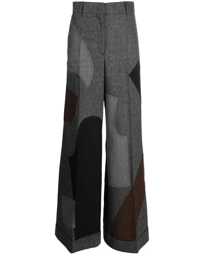 Moschino Palazzohose im Patchwork-Look - Grau Grau