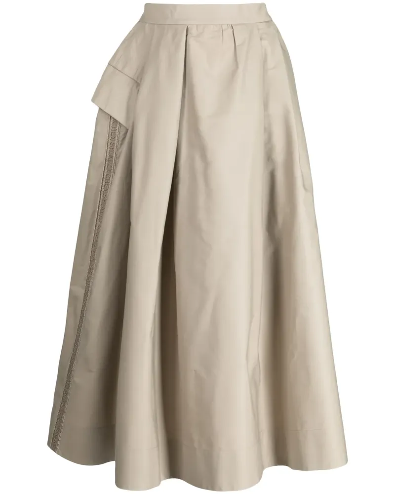 SHIATZY CHEN Asymmetrischer Midirock - Nude Nude