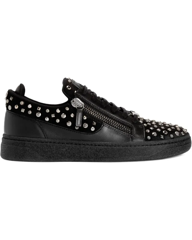 Giuseppe Zanotti GZ94 stud-adorned zip-up sneakers - Schwarz Schwarz