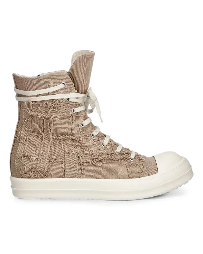 DRKSHDW by Rick Owens distressed high-top sneakers - Braun Braun