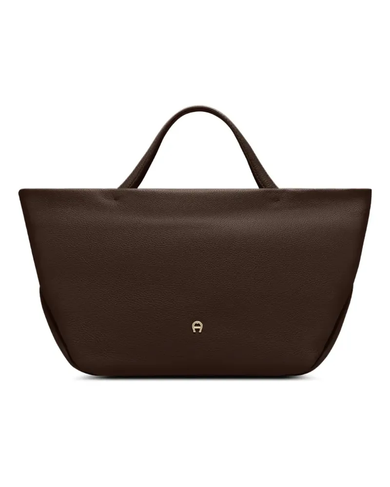 Aigner Großer Paola Tote Bag mit Logo-Schild - Braun Braun